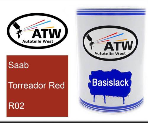 Saab, Torreador Red, R02: 500ml Lackdose, von ATW Autoteile West.